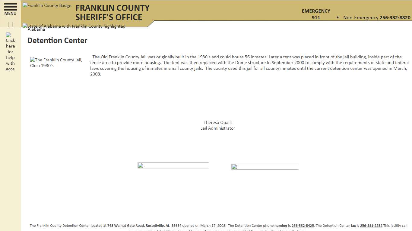 Detention Center - Franklin County AL Sheriff's Office